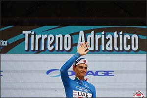 Del Toro takes Tirreno-Adriatico lead with podium finish on gravel stage