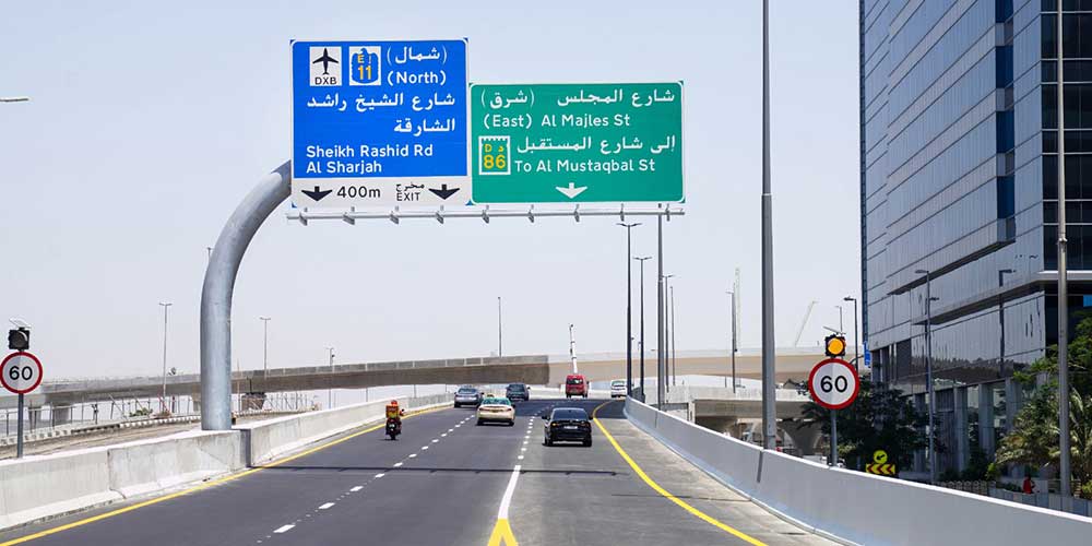 RTA Opens 500-Metre Bridge Serving Traffic from Al Bada' towards Sheikh Rashid and Al Mustaqbal Streets