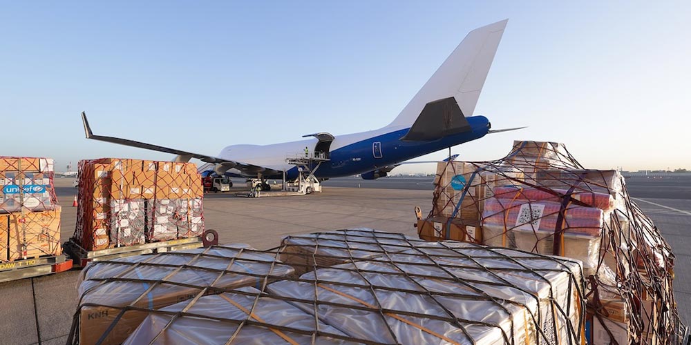 Under the directives of Mohammed bin Rashid  Dubai Humanitarian facilitates second airlift to support Ebola outbreak response in collaboration with the European Union
