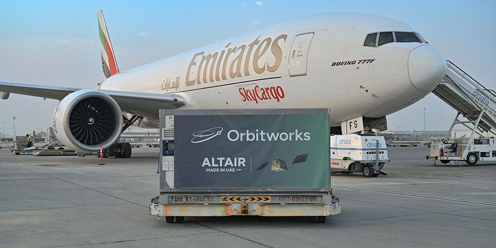 Emirates SkyCargo transports Orbitworks’ Altair-1, the first commercial AI-enabled satellite developed and manufactured in the UAE
