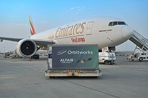Emirates SkyCargo transports Orbitworks’ Altair-1, the first commercial AI-enabled satellite developed and manufactured in the UAE