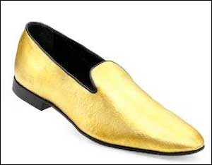 24 carat gold shoes by Alberto Moretti Sold exclusively at Level Shoe District in Dubai