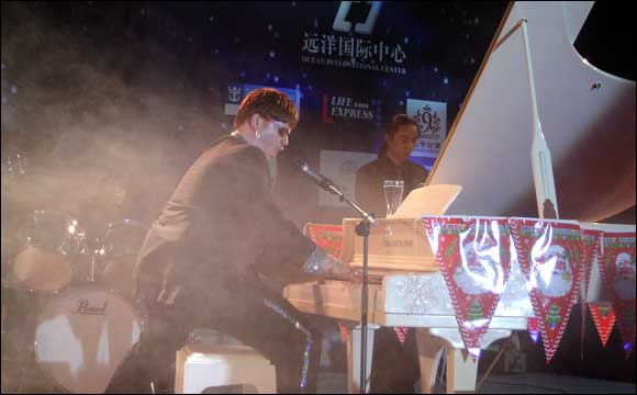 Live Elton John tribute at Millennium Airport Hotel Dubai