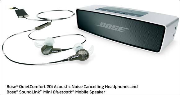 Bose introduces Quietcomfort™ 20 Acoustic Noise Cancelling™ Headphones and Soundlink™ Mini Bluetooth® Speaker