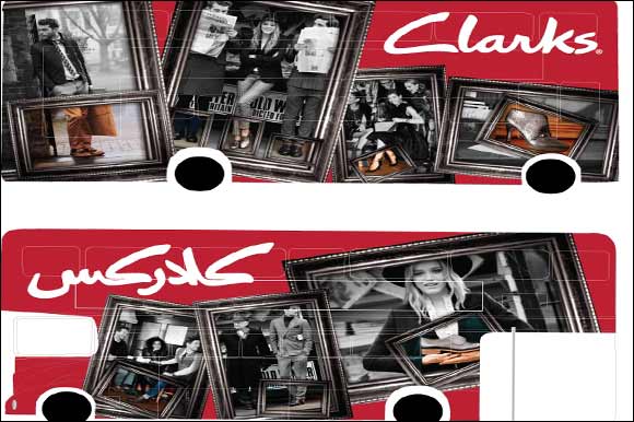 �Iconic Clarks Double Decker Bus on the streets of Dubai�