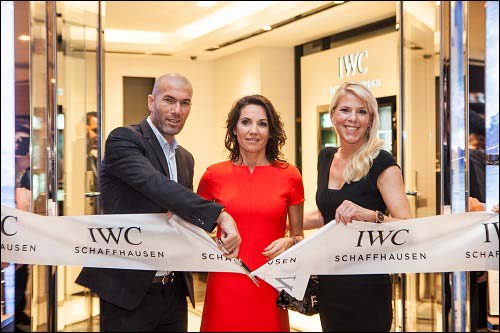 IWC Schaffhausen and friend of the brand Zin�dine Zidane celebrate IWC's New Boutique at the Galleria in Abu Dhabi