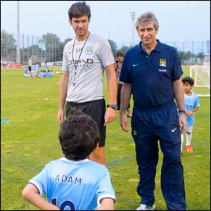 Manchester City FC manager visits young players in UAE