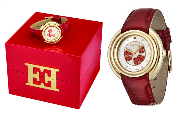 ESCADA's Valentine Rouge timepiece � now at Paris Gallery