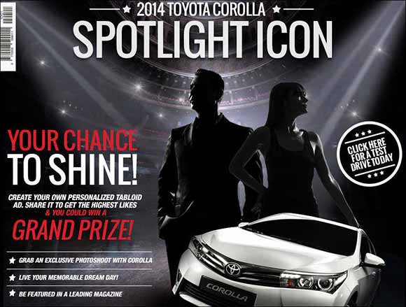 Step into the Spotlight' with Corolla and make your dreams come true