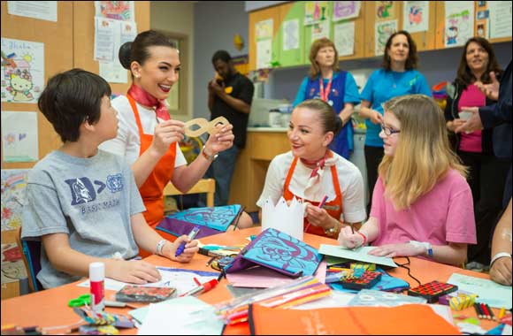 Etihad's flying nannies entertain kids at the Children's National in Washington, DC