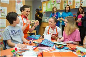 Etihad's flying nannies entertain kids at the Children's National in Washington, DC