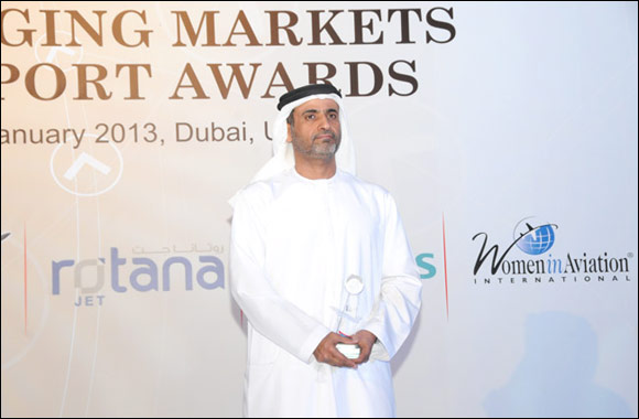 Arabian Reach Honors Saif Al Suweidi  DG GCAA  UAE and James Hogan CEO ETIHAD at EMERGING MARKETS AIRPORTS AWARDS(EMA) 2014