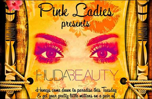 Huda Beauty's double-decker bus parks at Mahiki