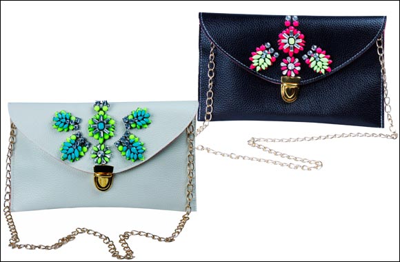 Nothing says sparkly chic more than Candella's jeweled clutches
