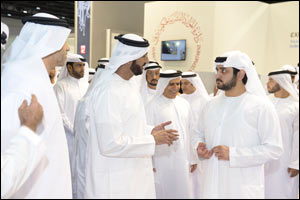 HH Sheikh Maktoum Bin Mohammed Bin Rashid Al Maktoum visits du's stand at Careers UAE