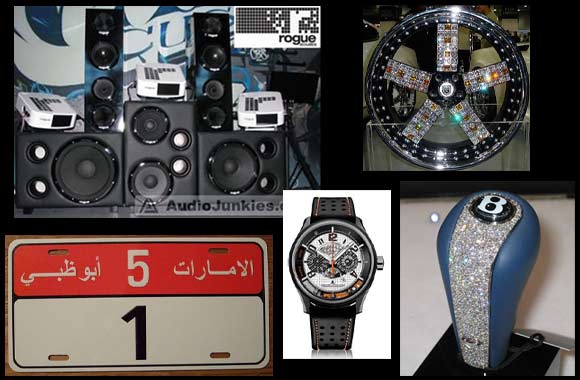 Flashy extras for extravagant cars