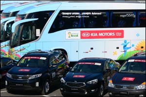 Kia Motors hands over vehicle fleet for 2014 FIFA World Cup BrazilTM