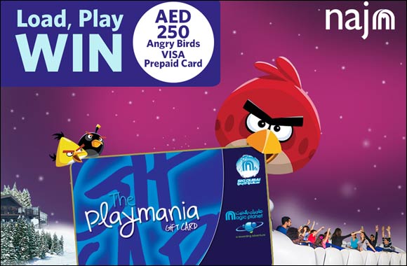 2 lucky winners win AED 250 Angry Birds Gift Cards every day until October 22nd at Majid Al Futtaim Leisure & Entertainment venues