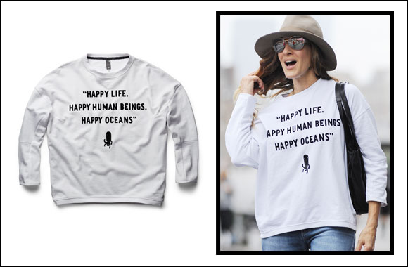 Fashion Trendsetter Sarah Jessica Parker Spotted In RAW For The Oceans Sweatshirt- Now Available In Stores Across The UAE