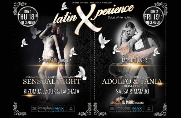 Live, Breathe, Dance the Latin �Xperience' - Ultimate winter dance event from James & Alex Dance Studios on the 18th & 19th December at Meydan, Dubai