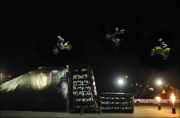 Freestyle Motocross Daredevils Performing Hair Raising Stunts at Global Village