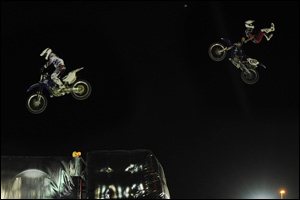 Freestyle Motocross Daredevils Performing Hair Raising Stunts at Global Village