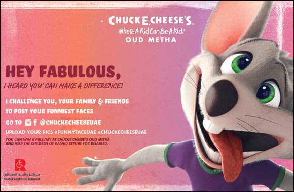 Make a funny face! Chuck E. Cheese Oud Metha Funniest Face Challenge