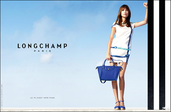 Longchamp, Alexa Chung and Le Pliage Heritage for the Spring 2015 advertising campaign