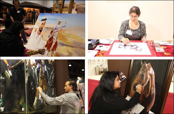 Artists unveil works capturing elegance and majesty of horses at dubai international horse fair