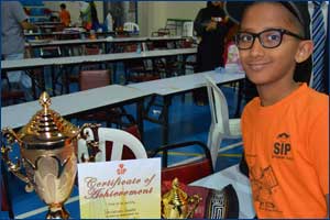 Venkatesan Sundar a ten year old bagged the first ever sip outstanding student of the year by SIP Academy UAE