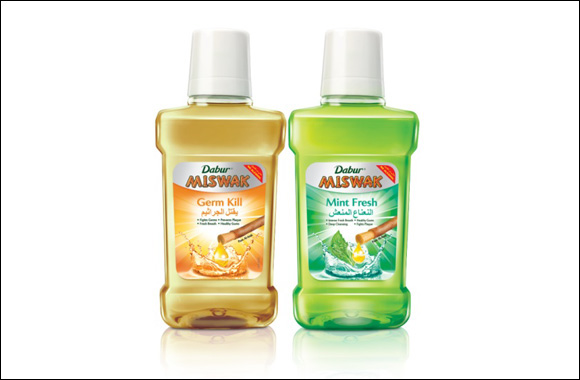 New alcohol-free Dabur Miswak Mouthwash contains the power of Miswak' to ensure overall oral health